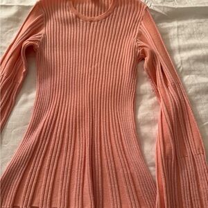 Kenzo Ribbed Dress in Soft Pink